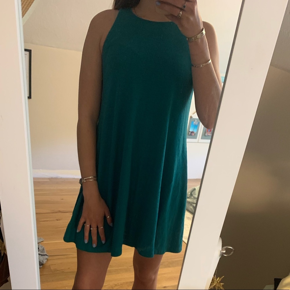 Teal Linen Dress